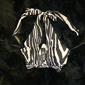 AFRM Black and White Zebra Crop Top